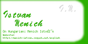 istvan menich business card